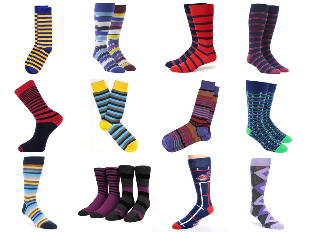 mens striped dress socks